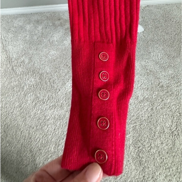 Talbot’s Red Ribbed Turtleneck Sweater Size XS - Picture 3 of 8